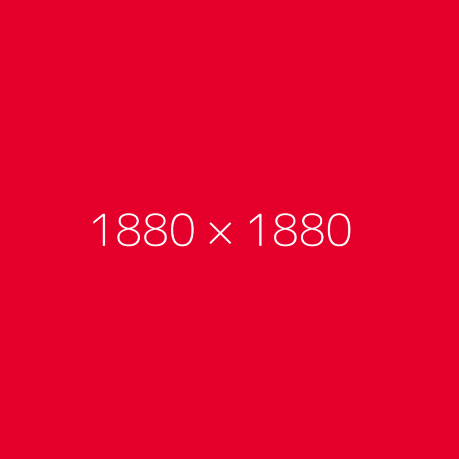 A placeholder 1880 x 1880 image, in Phire red.