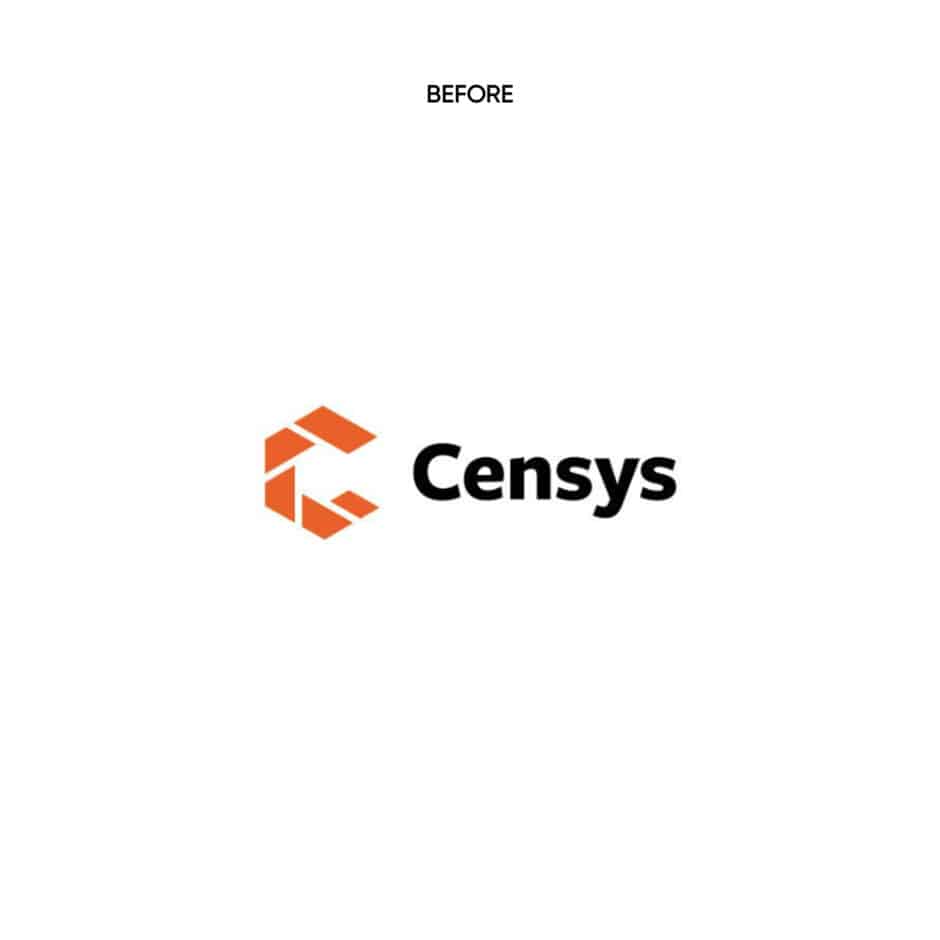 Censys logo with an orange geometric design resembling a stylized letter 'C' next to the company name in bold black text on a white background.