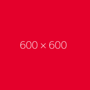 A placeholder 600 x 600 image, in Phire red.